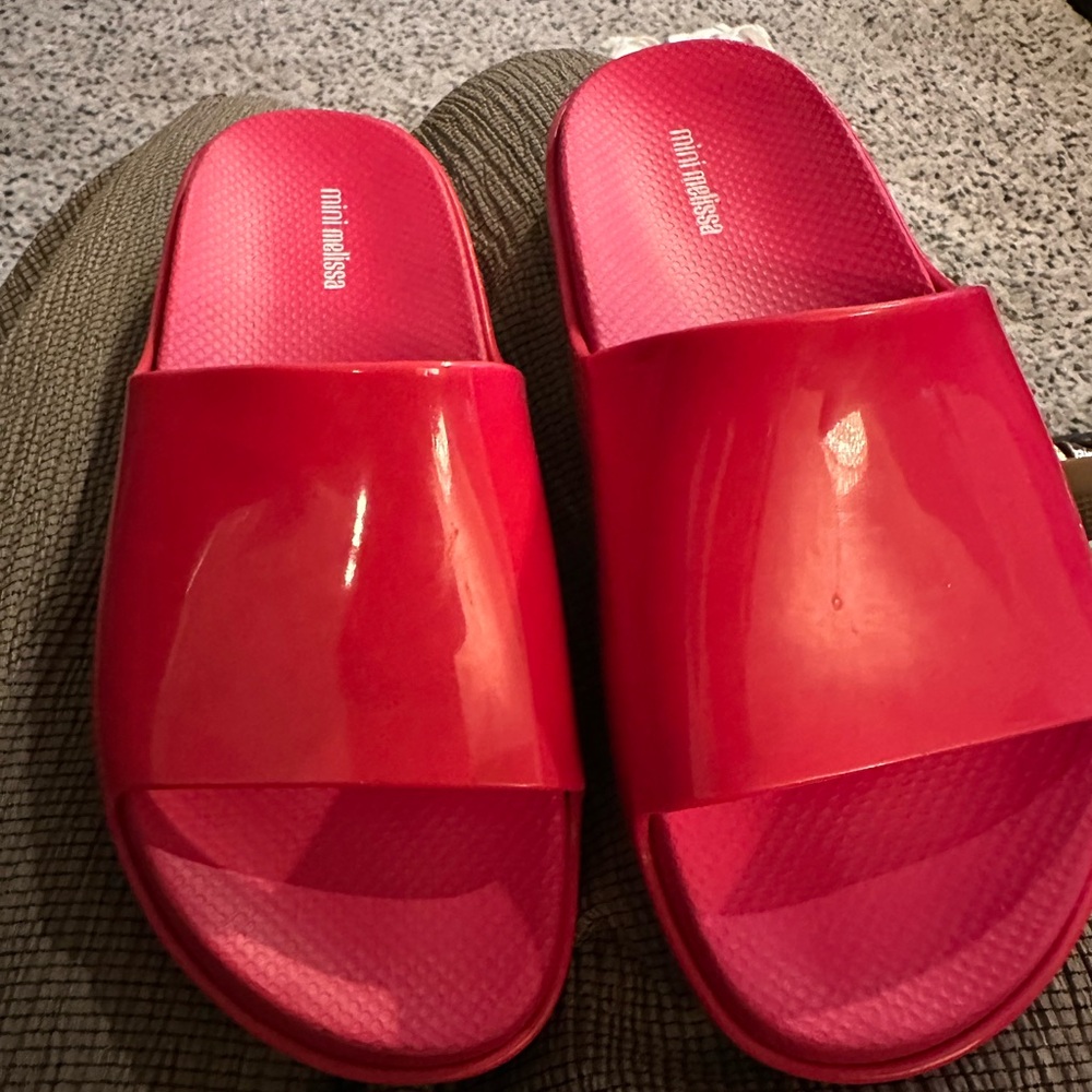 Mini Melissa kids cloud sandals. Worn 1 time. Almost new